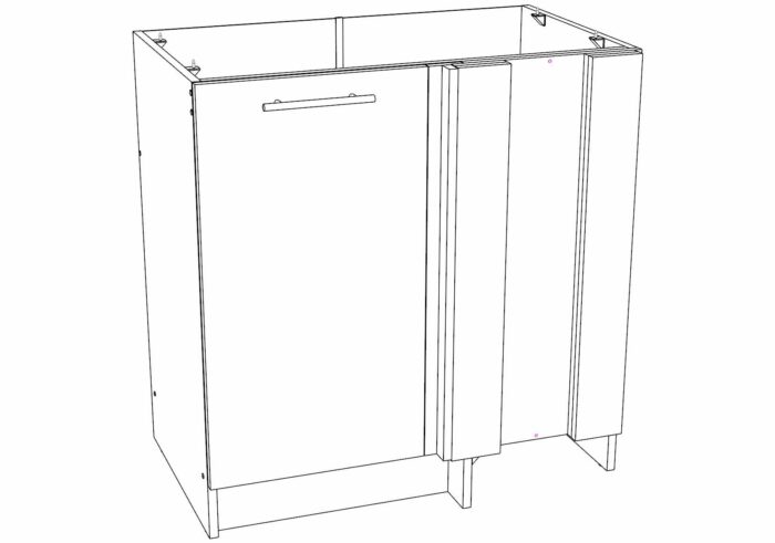 Meuble d’angle Bas 60 cm